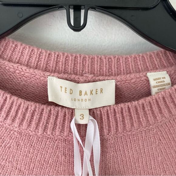 Ted Baker NWTs Elsahi Frill Pink Peplum Sweater size 8 Romantic Feminine - Picture 10 of 10